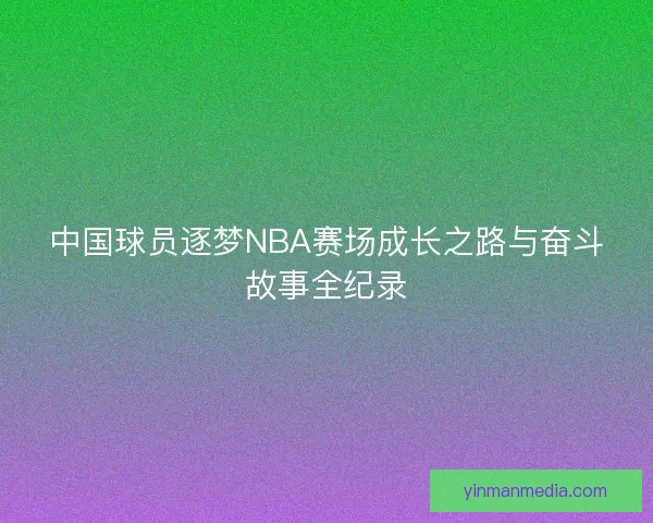 中国球员逐梦NBA赛场成长之路与奋斗故事全纪录